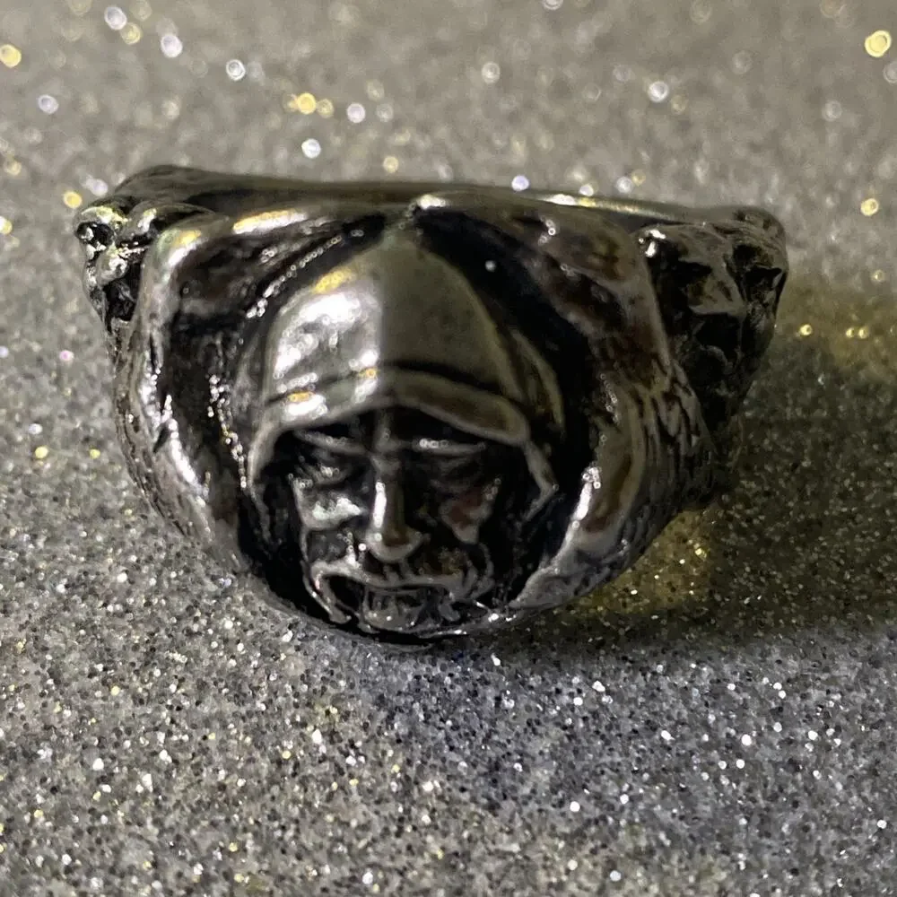 Mens Stainless Steel Viking Wolf Head Ring For Men Size 14 - Picture 3 of 4